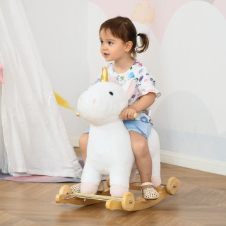 HOMCOM Rocking Horse - Λευκό 330-142
