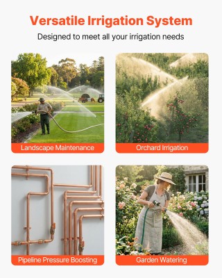 VEVOR Αντλία Τζετ Ρηχού Πηγαδιού 800W 230V, 3300 L/h, Ύψος Αναρρόφη...