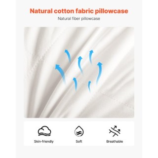 VEVOR Δύο Μαξιλάρια Ξενοδοχειακής Ποιότητας King Size με 90% Πουπου...