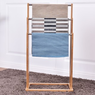 Costway  Ελεύθερη Βάση Πετσετών Μπάνιου με 3 Ράβδους από Μπαμπού κα...