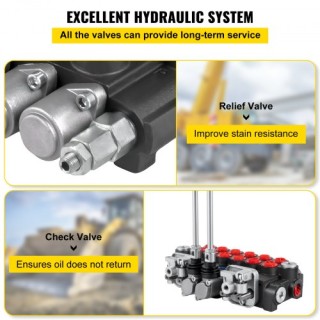 Βαλβίδα Υδραυλικού Ελέγχου VEVOR, 6 Σπείρες, 11 GPM, 4500 PSI για Τ...