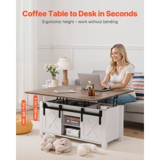 VEVOR Αγροτικό Τραπεζάκι Σαλονιού με Ανυψούμενη Επιφάνεια KFZ394INC...