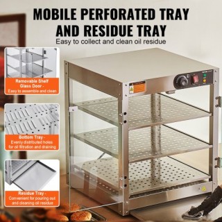 Επαγγελματική Θερμαινόμενη Βιτρίνα 3 Επιπέδων VEVOR  TYZSJ3C20YCW9N...