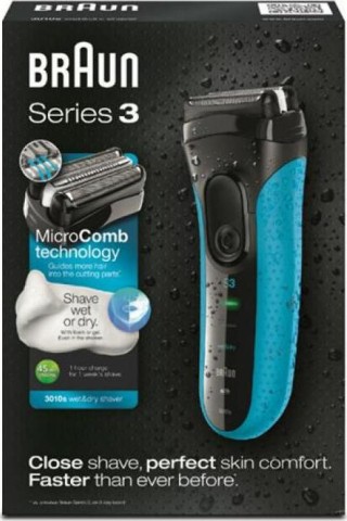 Ξυριστική Μηχανή Προσώπου Επαναφορτιζόμενη Braun Series 3 3010S Ξυριστική Μηχανή Προσώπου Επαναφορτιζόμενη Braun Series 3 3010S