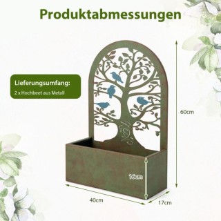 Επιτοίχιο Σετ Ζαρντινιέρας 40 x 17 x 60 cm COSTWAY GT4034CP-2 Επιτοίχιο Σετ Ζαρντινιέρας 40 x 17 x 60 cm COSTWAY GT4034CP-2