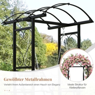 Costway  Εξωτερική Κούνια με Σκελετό & 2 Αναρριχητικά Πλέγματα & Μα...