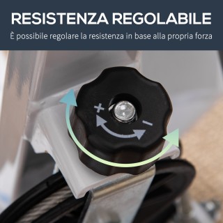 HOMCOM Stepper με τιμόνι, οθόνη LCD και αντιολισθητικά πετάλια, 55x...