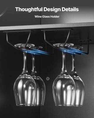 VEVOR Επιτραπέζιο Home Bar Γωνιακό Σχήματος L, Ντουλάπι Κρασιών 4 Ε...