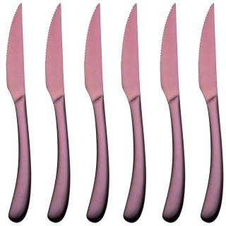 Villa DEste Σετ 6 μαχαίρια για μπριζόλες από ανοξείδωτο ατσάλι με ... Villa DEste Σετ 6 μαχαίρια για μπριζόλες από ανοξείδωτο ατσάλι με ...