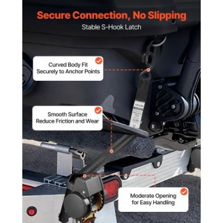 VEVOR Σετ Ασφάλισης Οχημάτων με Σφήνες και Ιμάντες για Ρυμουλκούμεν...