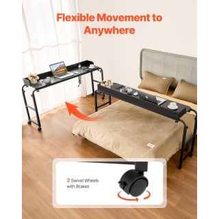 VEVOR Κινητό Τραπέζι Κρεβατιού με Ρόδες και Πρίζα CSZHKSPBWXLS5MFG8... VEVOR Κινητό Τραπέζι Κρεβατιού με Ρόδες και Πρίζα CSZHKSPBWXLS5MFG8...