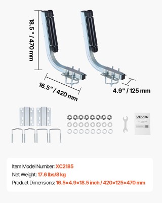 VEVOR Ρυθμιζόμενοι Οδηγοί Τρέιλερ Σκαφών, Ύψους 470/520 mm, Σετ 2 Τ... VEVOR Ρυθμιζόμενοι Οδηγοί Τρέιλερ Σκαφών, Ύψους 470/520 mm, Σετ 2 Τ...