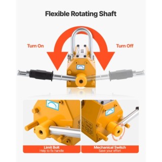 VEVOR Μαγνητικός Ανυψωτήρας 400 kg με Χειρολαβή Απελευθέρωσης και Χ...