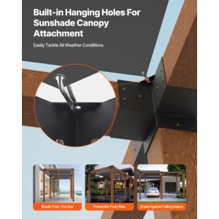 VEVOR Σετ Βραχιονών Περγκολάς 4x4 Ιντσών Εσωτερικού 3.5x3.5 3 & 4 Κ... VEVOR Σετ Βραχιονών Περγκολάς 4x4 Ιντσών Εσωτερικού 3.5x3.5 3 & 4 Κ...