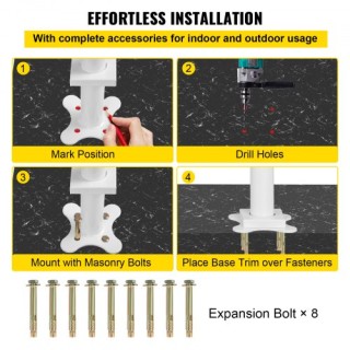 Κιτ Κάγκελου Σκάλας VEVOR, 5 FT Χειρολισθήρας για 0-5 Σκαλοπάτια, Ρ... Κιτ Κάγκελου Σκάλας VEVOR, 5 FT Χειρολισθήρας για 0-5 Σκαλοπάτια, Ρ...