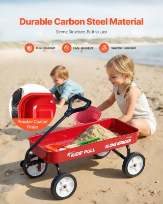 VEVOR Παιδικό Καρότσι Έλξης με Λαβή, Κόκκινο JSKETTLC39YCTXPY0001V0 VEVOR Παιδικό Καρότσι Έλξης με Λαβή, Κόκκινο JSKETTLC39YCTXPY0001V0