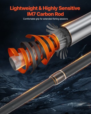 VEVOR Σετ Ψαρέματος Fly Fishing Combo IM7 με Καλάμι και Μηχανισμό, ...