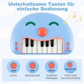 Costway Παιδικό Πιάνο 13 Πλήκτρων με Μουσική & Φως - Φορητό Μουσικό... Costway Παιδικό Πιάνο 13 Πλήκτρων με Μουσική & Φως - Φορητό Μουσικό...