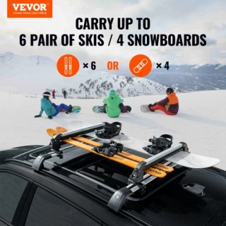 VEVOR Σχάρα Σκι & Snowboard 31.7 με Κλείδωμα για Αυτοκίνητο  HXBCDJ...