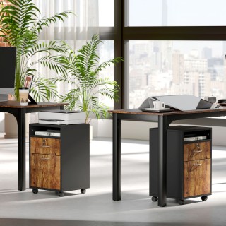 HOMCOM Κινητή Μονάδα Γραφείου με Ανοιχτό Ράφι, Συρτάρι με Κλειδαριά... HOMCOM Κινητή Μονάδα Γραφείου με Ανοιχτό Ράφι, Συρτάρι με Κλειδαριά...