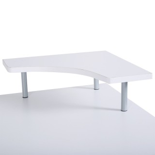 Costway Λευκός Γραφείο Υπολογιστή με Διπλό Ράφι και Πληκτρολόγιο HW...