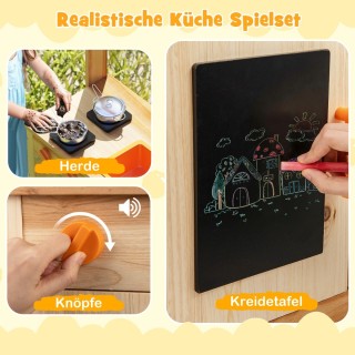 Costway Εξωτερική Κουζίνα Παιχνιδιού από Ξύλο Ελάτης με Γλάστρες κα... Costway Εξωτερική Κουζίνα Παιχνιδιού από Ξύλο Ελάτης με Γλάστρες κα...