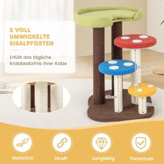 Costway  Ονυχοδρόμιο με φυσικό σιζάλ και σχέδιο μανιτάρι PV10126CL