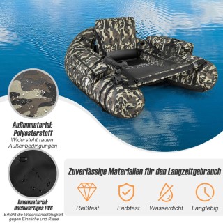 Costway Φουσκωτό Σκάφος Ψαρέματος με Σταθερό V-Σχήμα και Αξεσουάρ ... Costway Φουσκωτό Σκάφος Ψαρέματος με Σταθερό V-Σχήμα και Αξεσουάρ ...