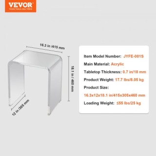 Τραπέζι VEVOR από Ακρυλικό, Σχήματος C, Διαφανές για Σαλόνι, Υπνοδω... Τραπέζι VEVOR από Ακρυλικό, Σχήματος C, Διαφανές για Σαλόνι, Υπνοδω...