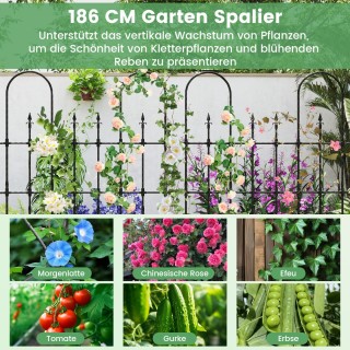 Costway Μεγάλη Κήπου Σχάρα Αναρρίχησης 146 x 186 cm με Μεταλλικούς ... Costway Μεγάλη Κήπου Σχάρα Αναρρίχησης 146 x 186 cm με Μεταλλικούς ...