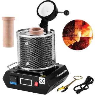 VEVOR Κλίβανος Χυτευτικών Μετάλλων 3KG, 1150℃, 1350W, Με Κεραμικό Χ... VEVOR Κλίβανος Χυτευτικών Μετάλλων 3KG, 1150℃, 1350W, Με Κεραμικό Χ...