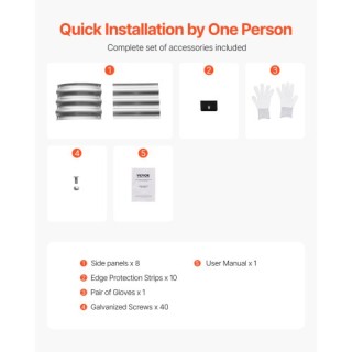 VEVOR Μεταλλικό Υπερυψωμένο Κήπο 4x2x1 πόδια Εξωτερική Γαλβανισμένη...