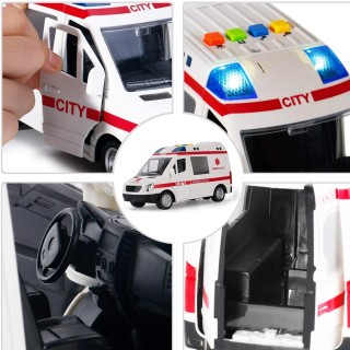 BAKAJI Παιδικό Παιχνίδι Ασθενοφόρο με Κίνηση Τριβής Σειρήνα Φώτα κ... BAKAJI Παιδικό Παιχνίδι Ασθενοφόρο με Κίνηση Τριβής Σειρήνα Φώτα κ...