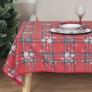 Galileo Χριστουγεννιάτικο τραπεζομάντιλο 140x300 cm από πολυεστέρα ...