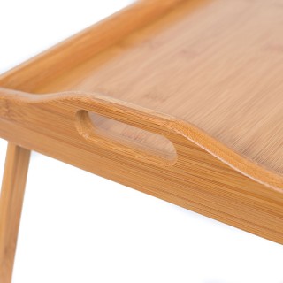 BAKAJI  Δίσκος κρεβατιού από μπαμπού με πτυσσόμενα πόδια για πρωινό...