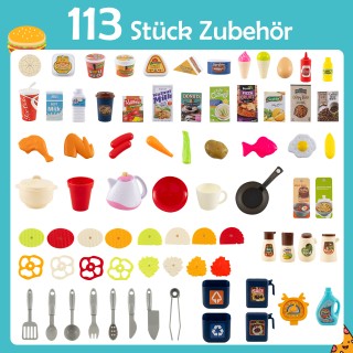 Costway Παιδική Γωνιακή Κουζίνα Παιχνίδι με Ήχους & Φώτα - Παιδική ...