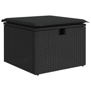 vidaXL Σετ Καναπέ με μαξιλάρι 6 pcs Μαύρο συνθετικό ρατάν 3359122