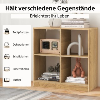 Costway Ράφι Αποθήκευσης με 4 Κυψέλες για Βιβλία και CD - Μοντέρνο... Costway Ράφι Αποθήκευσης με 4 Κυψέλες για Βιβλία και CD - Μοντέρνο...