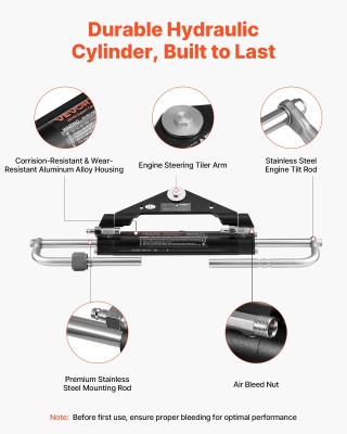 VEVOR Κιτ Υδραυλικής Τιμόνευσης για Σκάφος, 150 HP, με Αντλία Helm ... VEVOR Κιτ Υδραυλικής Τιμόνευσης για Σκάφος, 150 HP, με Αντλία Helm ...