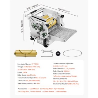 VEVOR Αυτόματη Μηχανή Παρασκευής Τορτίγιας Καλαμποκιού DDYMBJDDK46I... VEVOR Αυτόματη Μηχανή Παρασκευής Τορτίγιας Καλαμποκιού DDYMBJDDK46I...