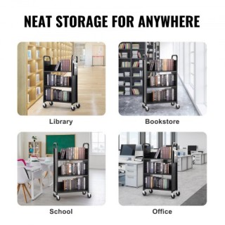 Καρότσι Βιβλίων VEVOR 150kg 790 x 385 x 1250 mm, Μαύρο LXTSGTCHS3... Καρότσι Βιβλίων VEVOR 150kg 790 x 385 x 1250 mm, Μαύρο LXTSGTCHS3...