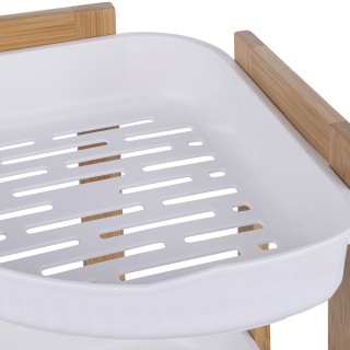 Galileo Γωνιακό ράφι με 2 επίπεδα από μπαμπού και πλαστικό PP 23x23... Galileo Γωνιακό ράφι με 2 επίπεδα από μπαμπού και πλαστικό PP 23x23...