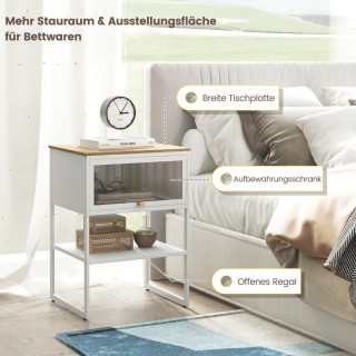 Costway Πολυλειτουργικό και Ανθεκτικό Κομοδίνο με Διάφανη Αναδιπλο... Costway Πολυλειτουργικό και Ανθεκτικό Κομοδίνο με Διάφανη Αναδιπλο...