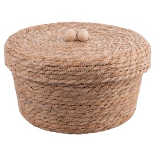 Galileo Πολυχρηστικό καλάθι με καπάκι πλεγμένο από φυσικές ίνες 27x... Galileo Πολυχρηστικό καλάθι με καπάκι πλεγμένο από φυσικές ίνες 27x...