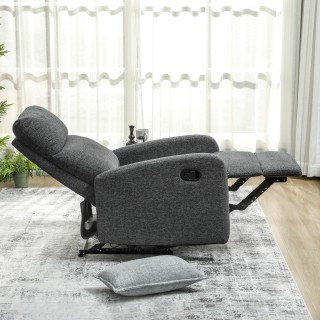 HOMCOM Σύγχρονη Πολυθρόνα με Χειροκίνητη Ανάκλιση Μέγιστο 145° Επεν...