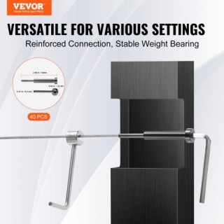 Σετ Αόρατου Κιτ Καλωδίων VEVOR 40τμχ, Ανοξείδωτο Ατσάλι T316, Μαύρο... Σετ Αόρατου Κιτ Καλωδίων VEVOR 40τμχ, Ανοξείδωτο Ατσάλι T316, Μαύρο...