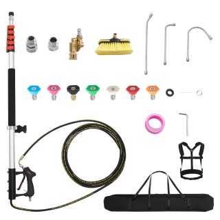 VEVOR Τηλεσκοπική Λόγχη Πίεσης Πλυστικού 7.62μ με Επεκτάσεις & Ακρο...