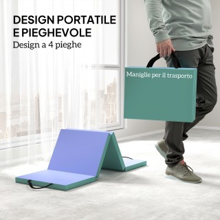 SPORTNOW Πτυσσόμενο και Επενδεδυμένο Χαλί Γυμναστικής με 2 Λαβές, α... SPORTNOW Πτυσσόμενο και Επενδεδυμένο Χαλί Γυμναστικής με 2 Λαβές, α...