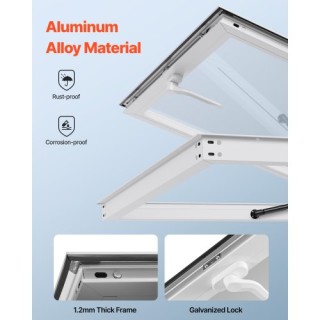 VEVOR Παράθυρο Εξυπηρέτησης 92x92 cm για Καντίνα με Τέντα FWCK3636Y...