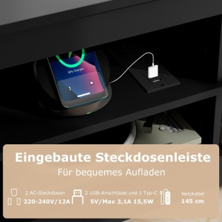 Costway Γωνιακή Βάση Τηλεόρασης με Ενσωματωμένο Σταθμό Φόρτισης και... Costway Γωνιακή Βάση Τηλεόρασης με Ενσωματωμένο Σταθμό Φόρτισης και...